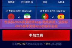 世界杯2026赛事竞猜app-激情四溢，世界杯2026赛事竞猜app的精彩前瞻