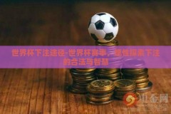世界杯下注途径-世界杯赛事，理性探索下注的合法与智慧