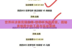 世界杯决赛竞猜实单-世界杯决赛竞猜，揭秘多维度分析工具与实战策略
