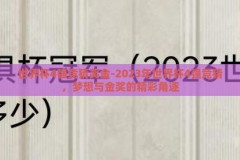 世界杯4强竞猜奖金-2023年世界杯4强竞猜，梦想与金奖的精彩角逐