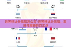 世界杯比分竞猜怎么买-世界杯比分竞猜，洞见与策略的交汇点