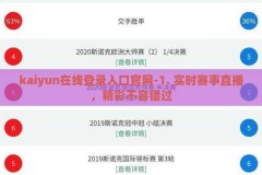 kaiyun在线登录入口官网-1. 实时赛事直播，精彩不容错过