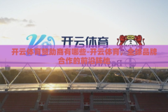 开云体育赞助商有哪些-开云体育，全球品牌合作的前沿阵地