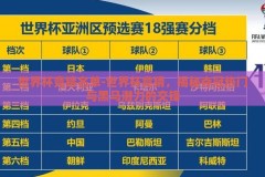 世界杯竞猜名单-世界杯竞猜，揭秘夺冠热门与黑马潜力的交锋
