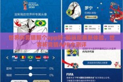 世界杯竞猜那个app好-解锁观赛新体验，世界杯竞猜APP大测评