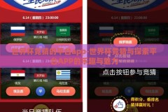 世界杯竞猜的平台app-世界杯竞猜与探索平台APP的乐趣与魅力