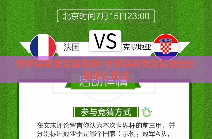 世界杯有奖竞猜策划-世界杯有奖竞猜活动创意策划概览