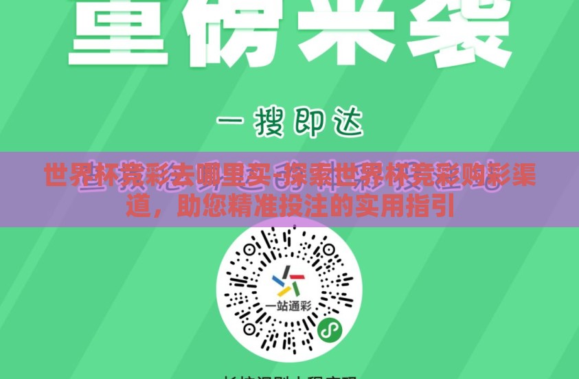 世界杯竞彩去哪里买-探索世界杯竞彩购彩渠道，助您精准投注的实用指引