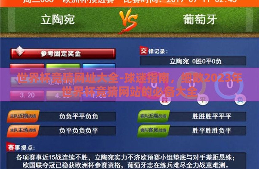 世界杯竞猜网址大全-球迷指南，细数2023年世界杯竞猜网站的必备大全