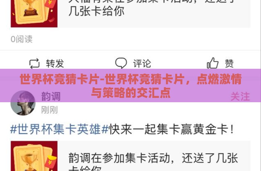 世界杯竞猜卡片-世界杯竞猜卡片，点燃激情与策略的交汇点