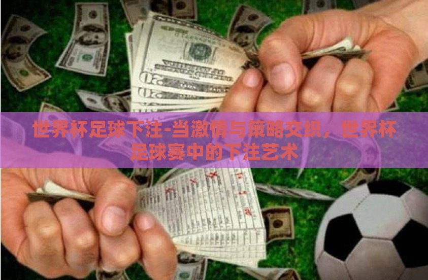 世界杯足球下注-当激情与策略交织，世界杯足球赛中的下注艺术
