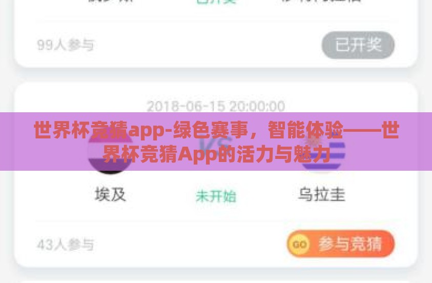 世界杯竞猜app-绿色赛事，智能体验——世界杯竞猜App的活力与魅力